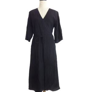 Everlane The Wrap Dress Black Size 6